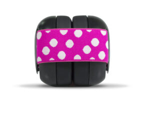 Ems for Kids Baby Earmuffs - Black with Pink/White Headband