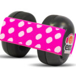 Ems for Kids Baby Earmuffs - Black with Pink/White Headband