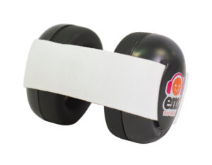 Ems for Kids Baby Earmuffs - Black with White Headband