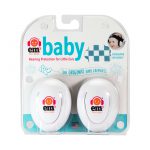 Ems for Kids BABY Earmuffs White with Blue/White Headband