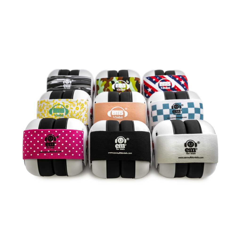 BABY Earmuffs Lemon Floral on White Ems for Kids Earmuffs